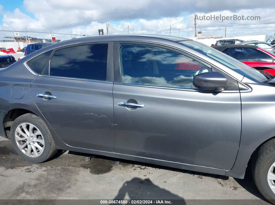 2019 Nissan Sentra Sv Gray vin: 3N1AB7AP5KY372156