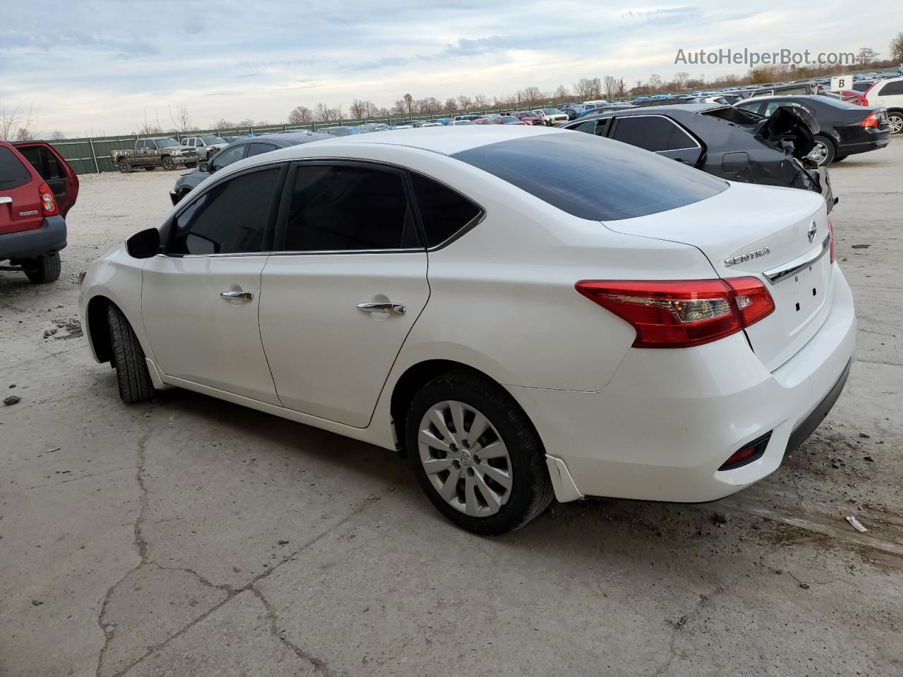 2019 Nissan Sentra S White vin: 3N1AB7AP5KY380189