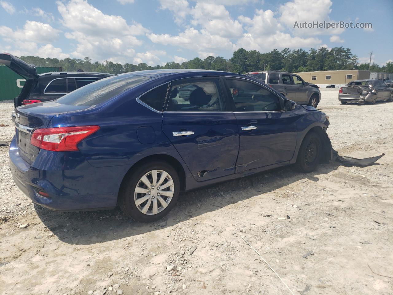 2019 Nissan Sentra S Blue vin: 3N1AB7AP5KY385117