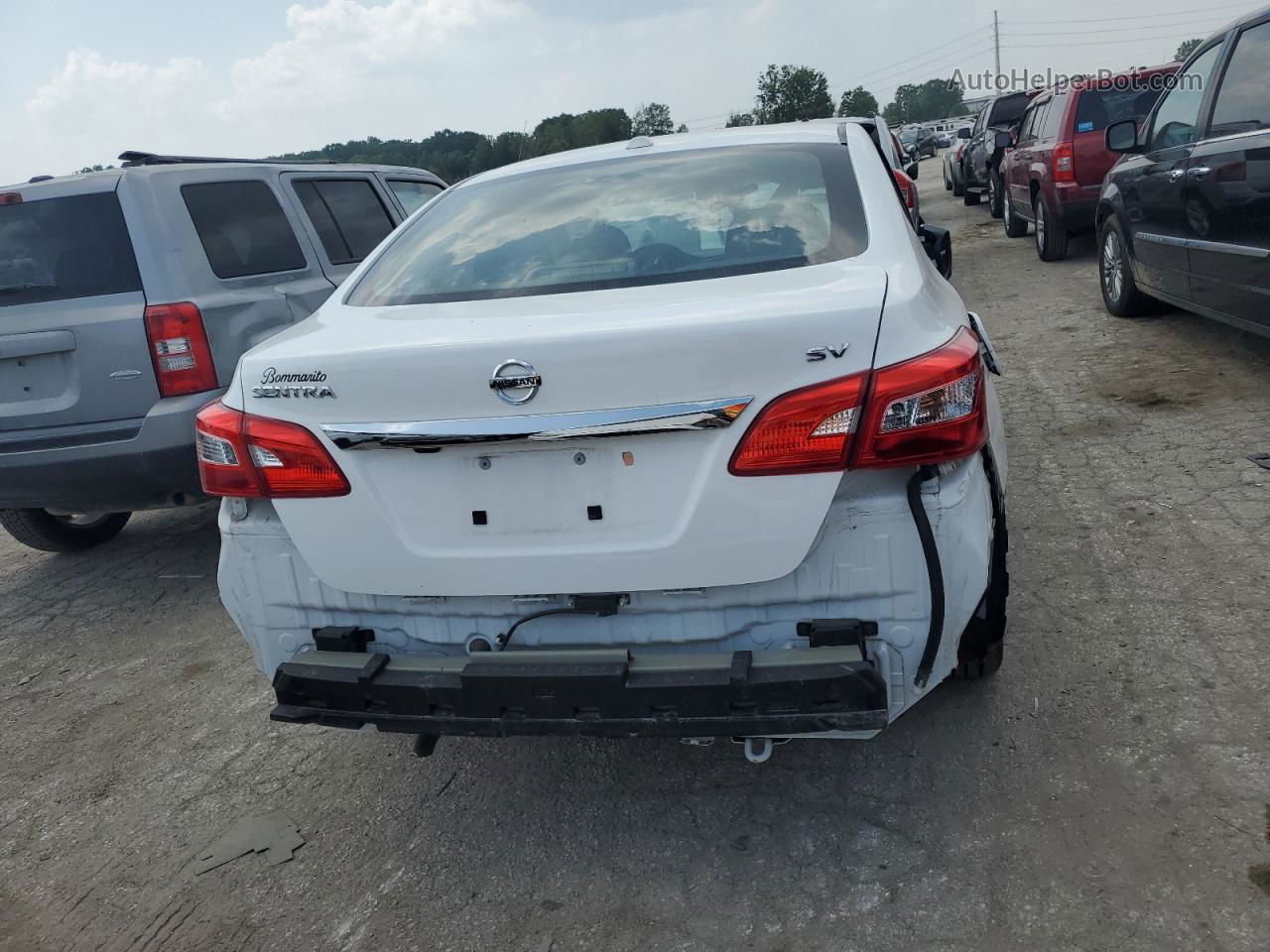 2019 Nissan Sentra S White vin: 3N1AB7AP5KY403874