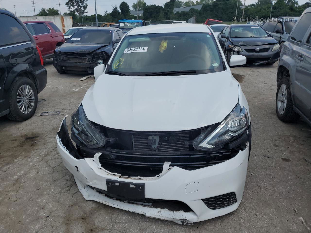 2019 Nissan Sentra S White vin: 3N1AB7AP5KY403874