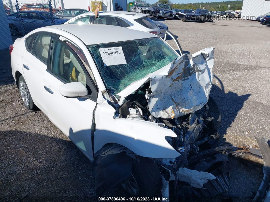 2019 Nissan Sentra S White vin: 3N1AB7AP5KY404071