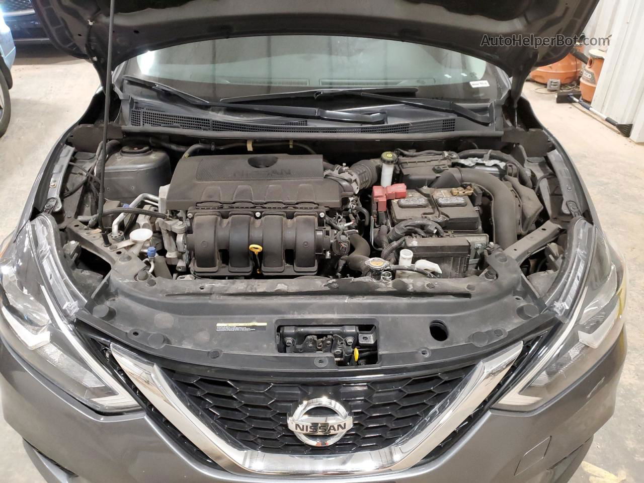 2019 Nissan Sentra S Серый vin: 3N1AB7AP5KY407651