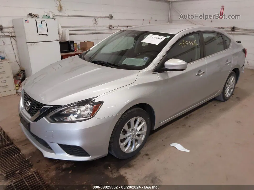 2019 Nissan Sentra Sv Серебряный vin: 3N1AB7AP5KY408508