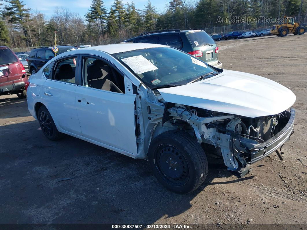 2019 Nissan Sentra S White vin: 3N1AB7AP5KY411893