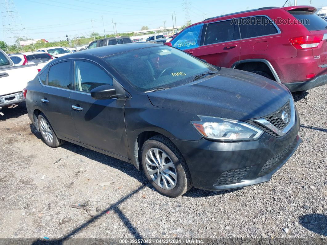 2019 Nissan Sentra Sv Черный vin: 3N1AB7AP5KY424191