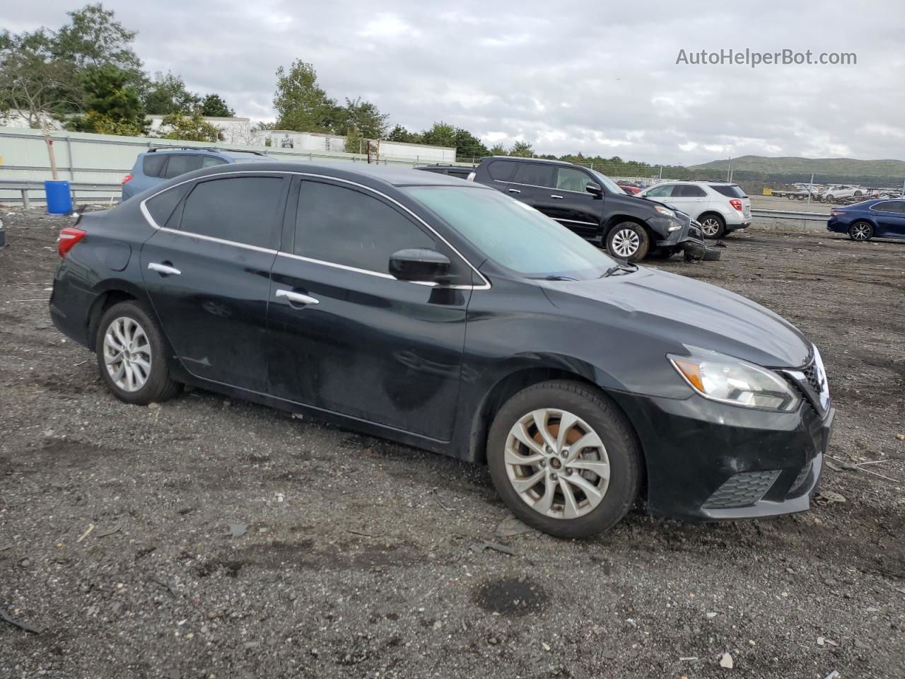 2019 Nissan Sentra S Черный vin: 3N1AB7AP5KY429911