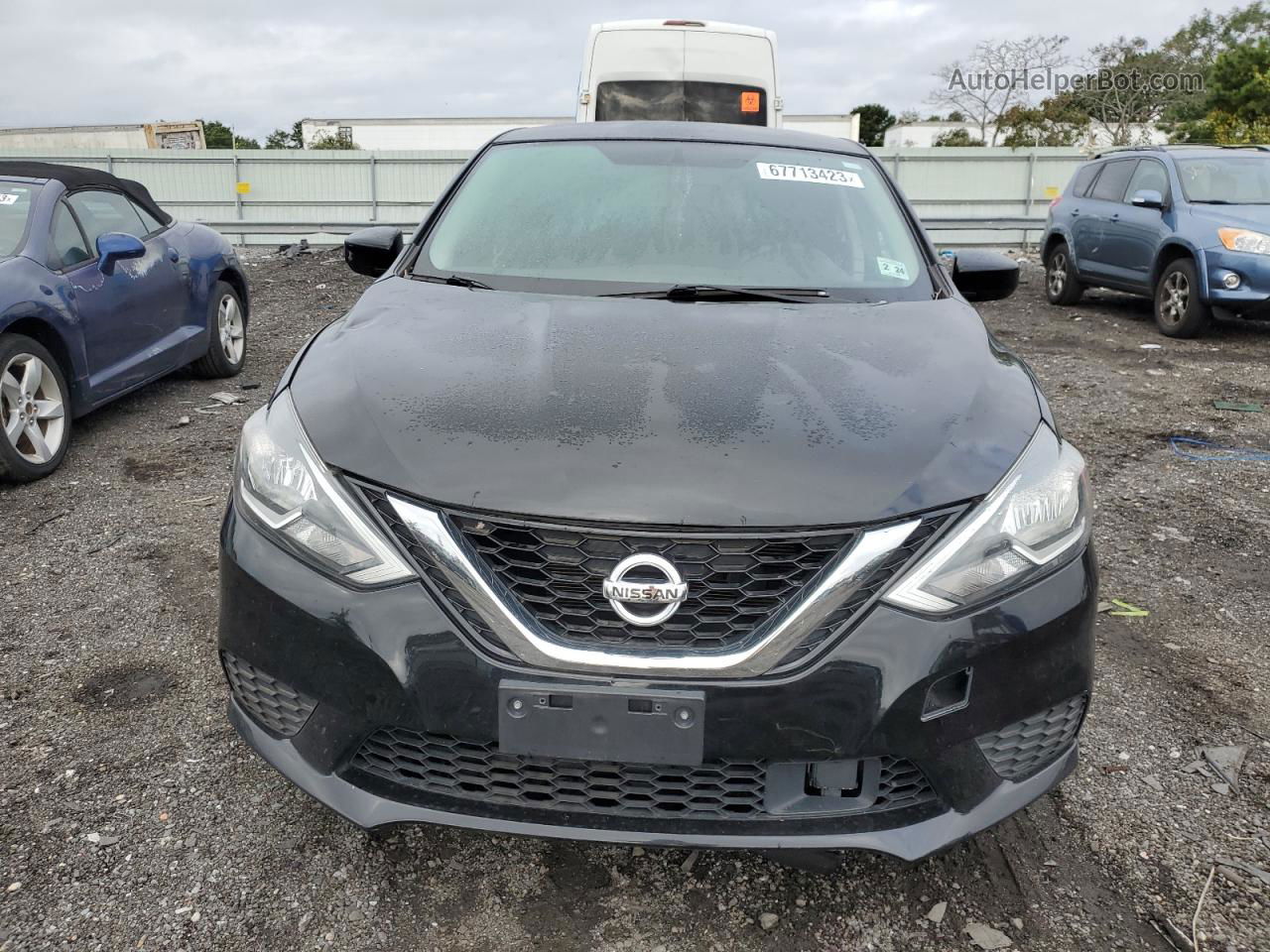 2019 Nissan Sentra S Черный vin: 3N1AB7AP5KY429911