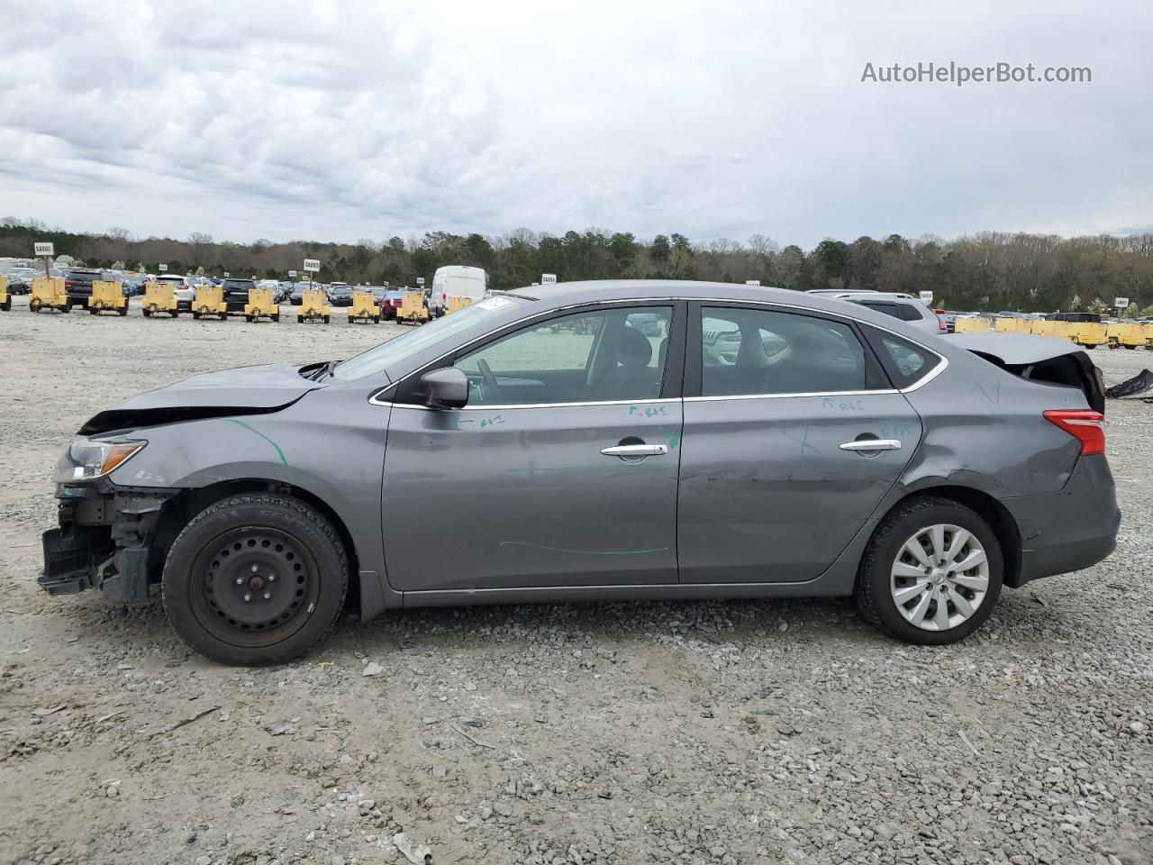 2019 Nissan Sentra S Gray vin: 3N1AB7AP5KY450256