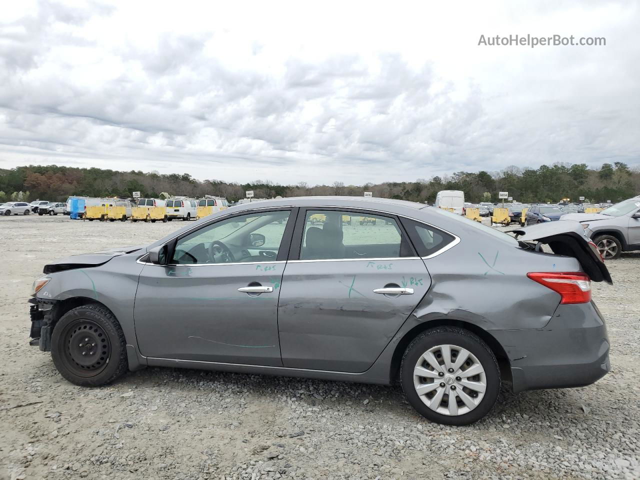 2019 Nissan Sentra S Gray vin: 3N1AB7AP5KY450256