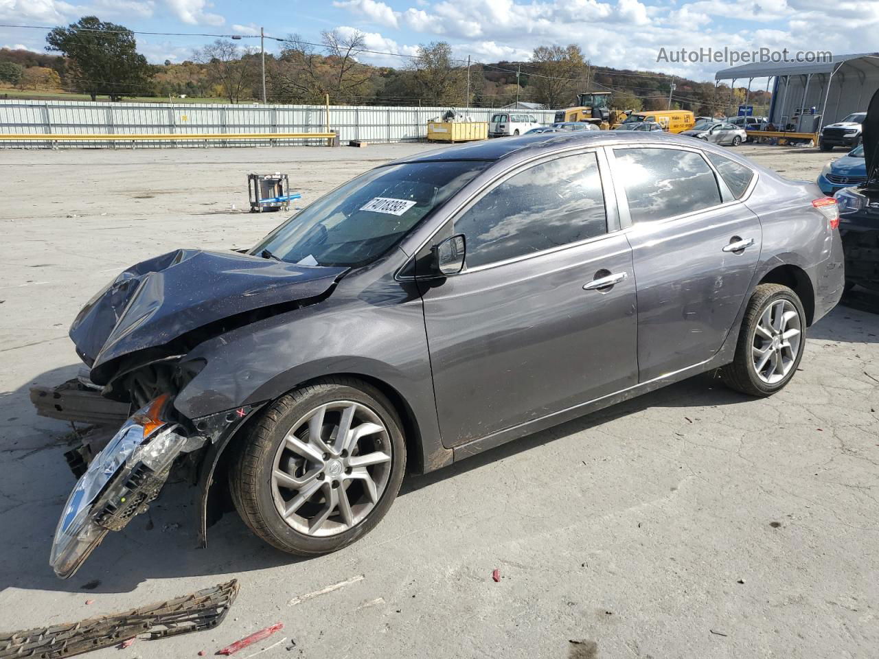 2014 Nissan Sentra S Gray vin: 3N1AB7AP6EL611490