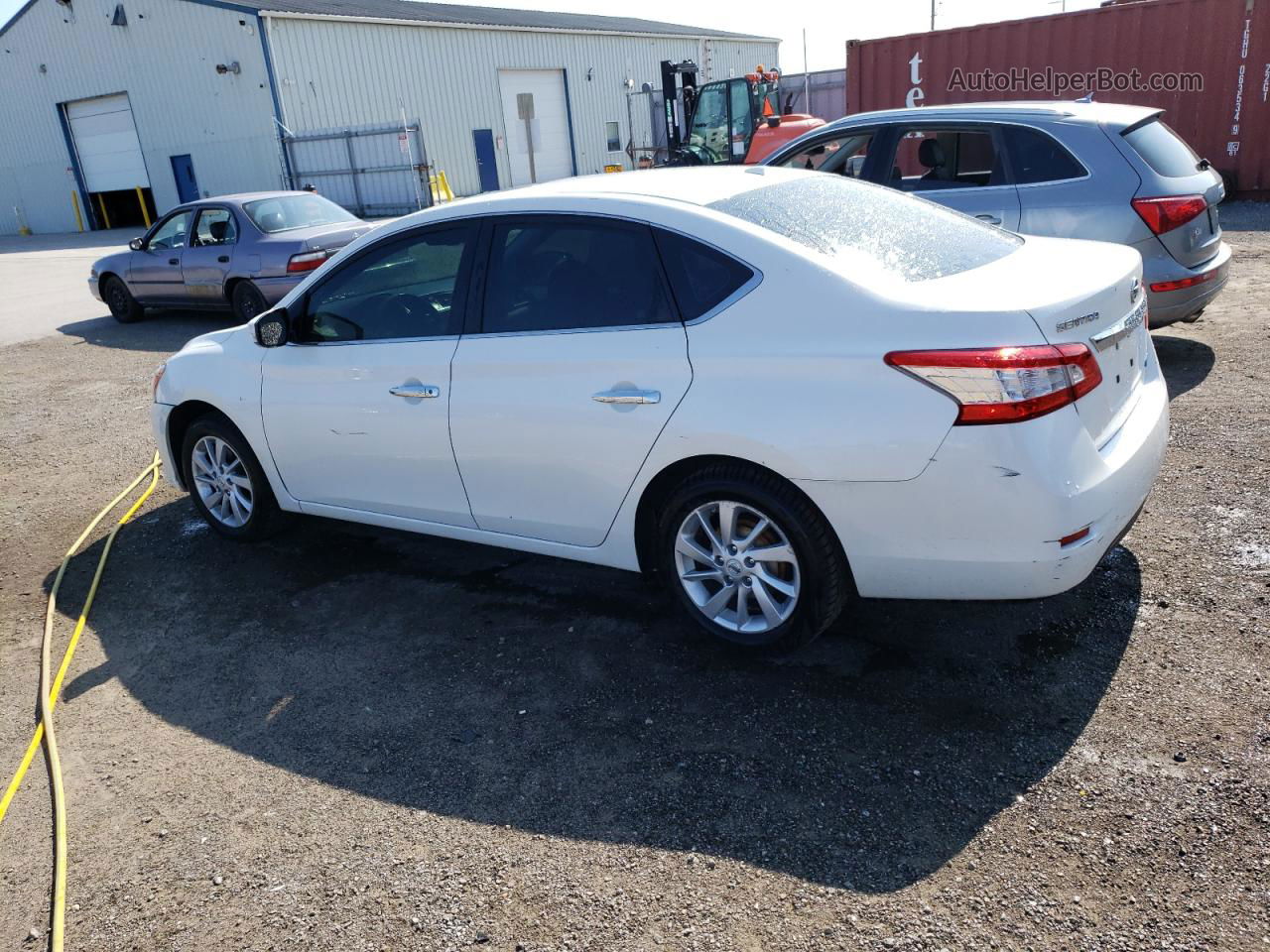 2014 Nissan Sentra S White vin: 3N1AB7AP6EL644439