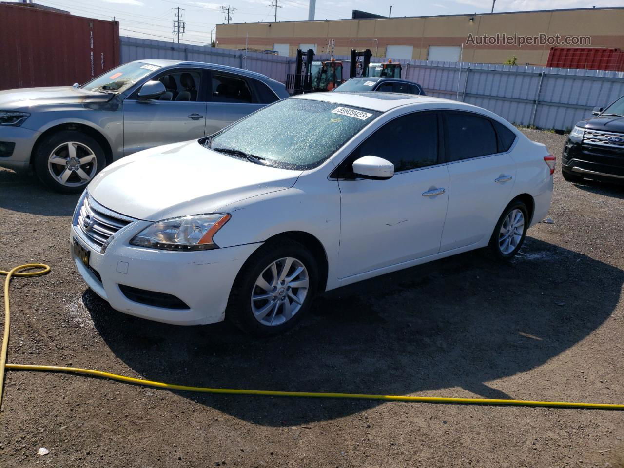 2014 Nissan Sentra S White vin: 3N1AB7AP6EL644439