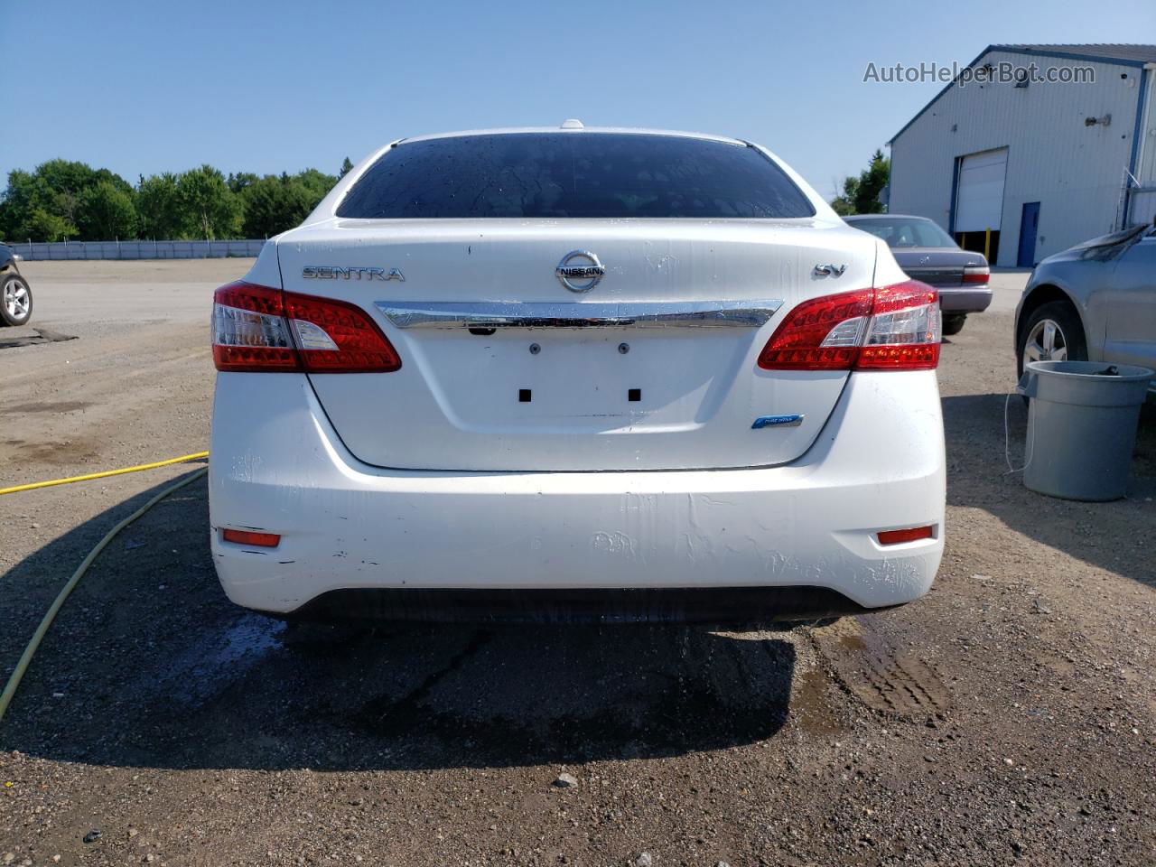 2014 Nissan Sentra S White vin: 3N1AB7AP6EL644439