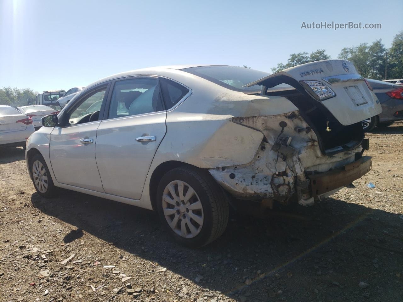 2014 Nissan Sentra S Белый vin: 3N1AB7AP6EL664464