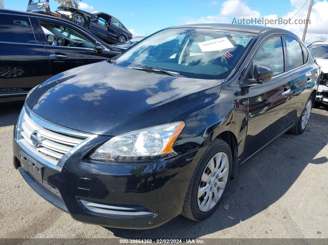 2014 Nissan Sentra S Black vin: 3N1AB7AP6EL693818