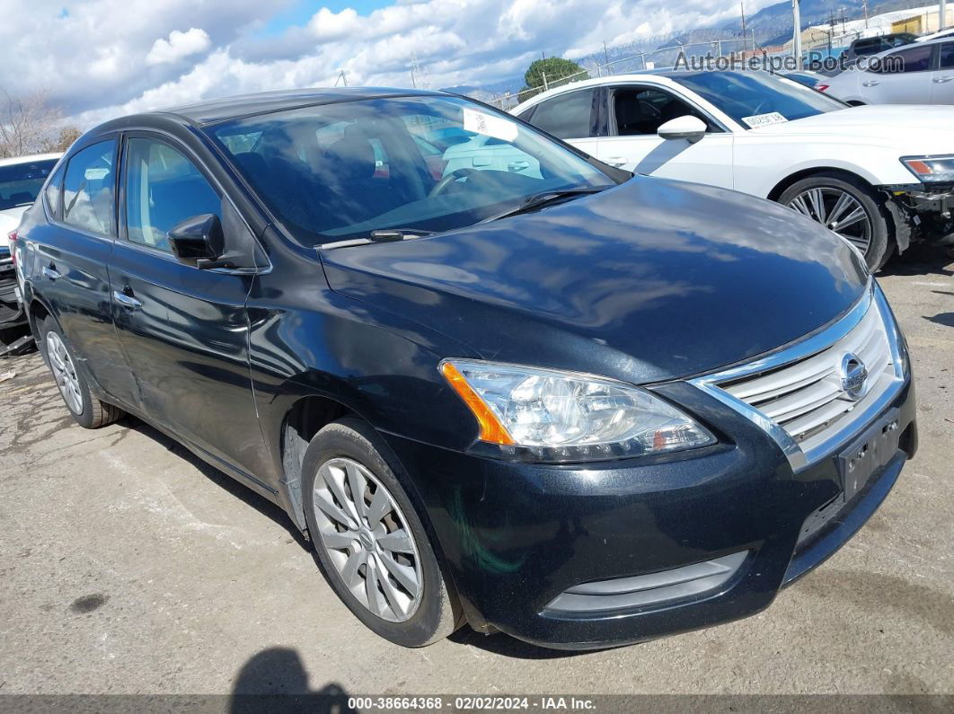 2014 Nissan Sentra S Black vin: 3N1AB7AP6EL693818