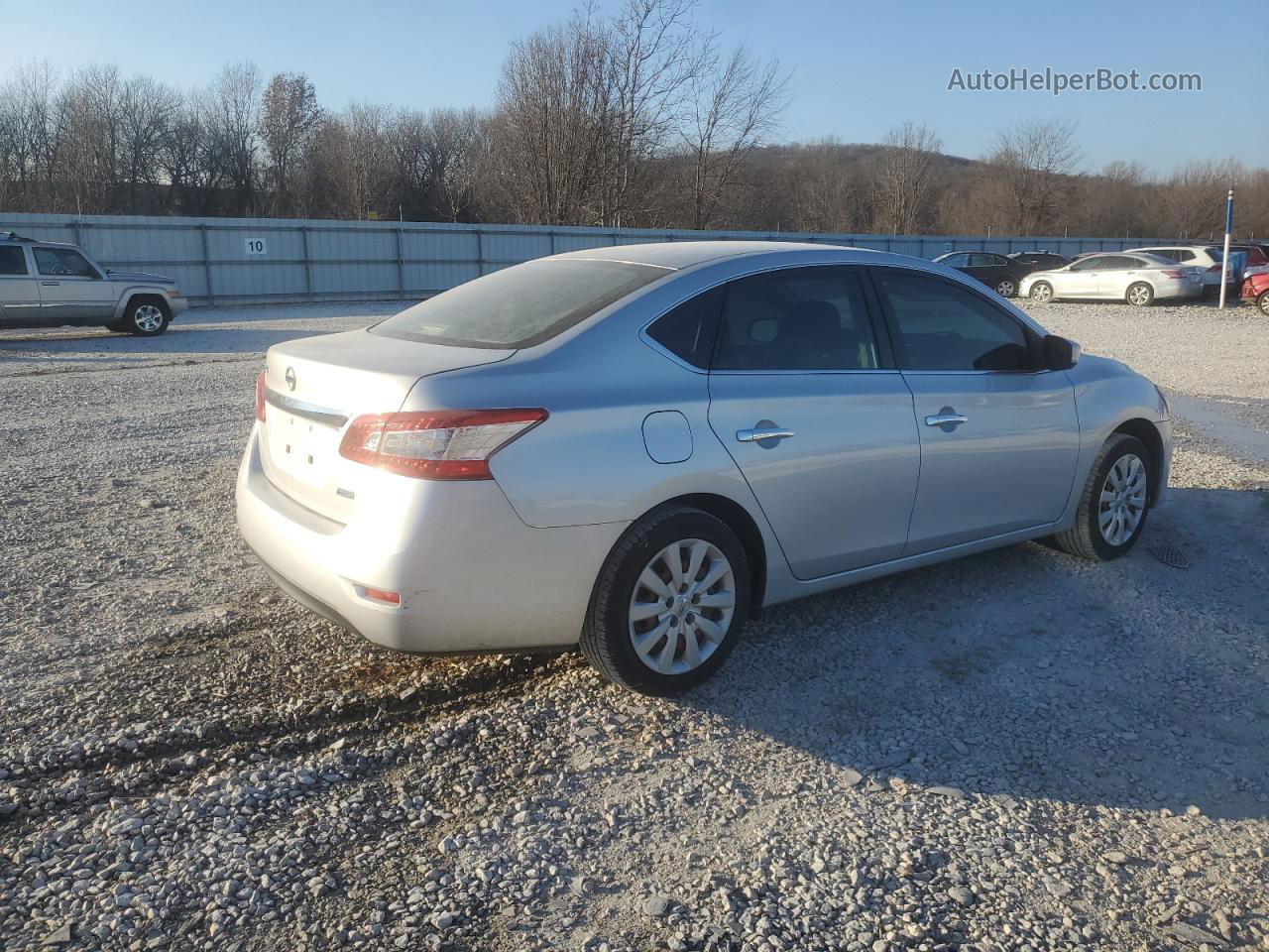 2014 Nissan Sentra S Silver vin: 3N1AB7AP6EY201405