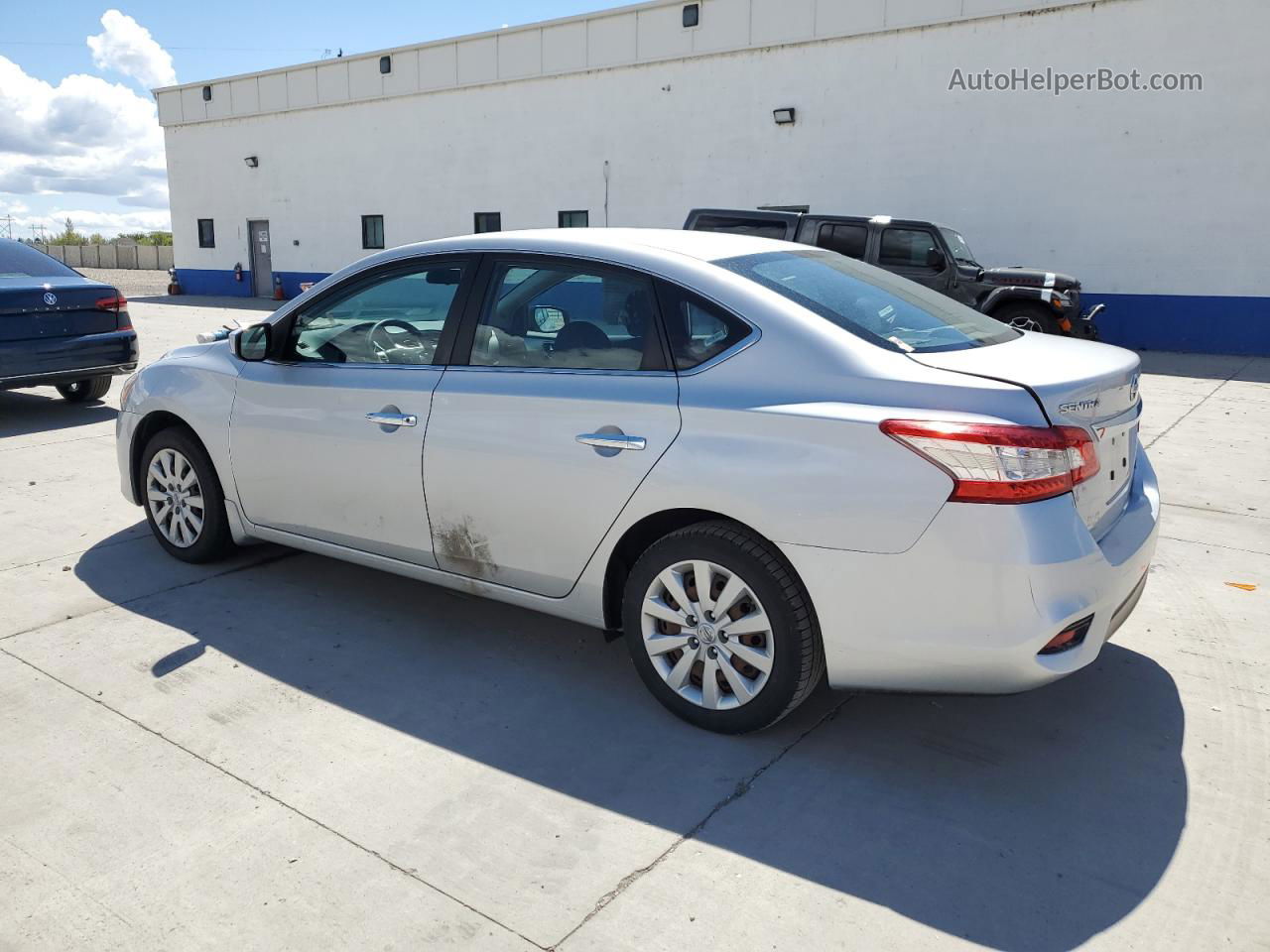 2014 Nissan Sentra S Silver vin: 3N1AB7AP6EY216356