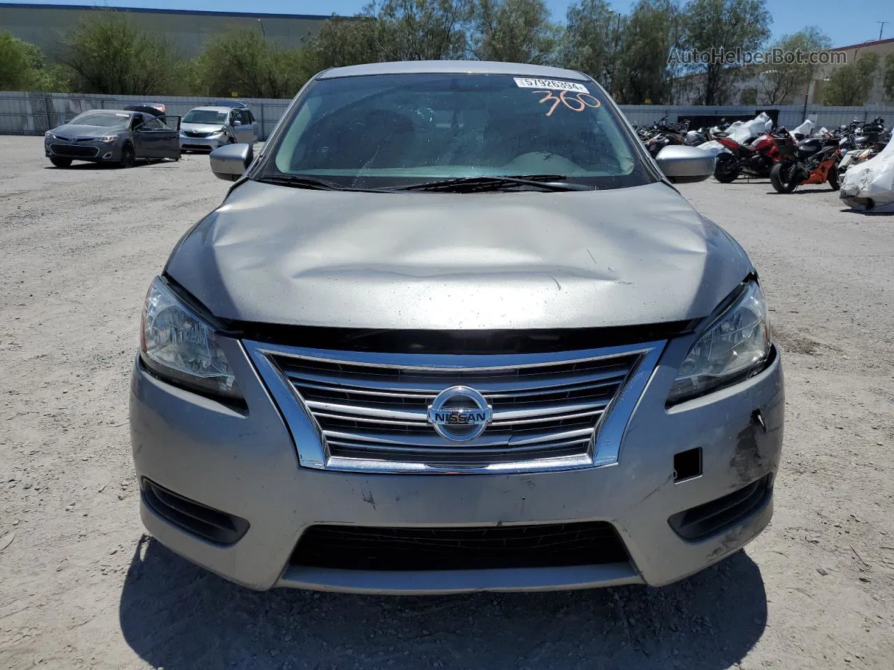 2014 Nissan Sentra S Silver vin: 3N1AB7AP6EY220200