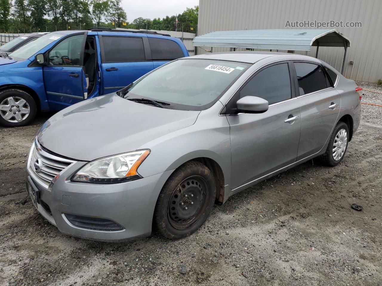 2014 Nissan Sentra S Silver vin: 3N1AB7AP6EY235294