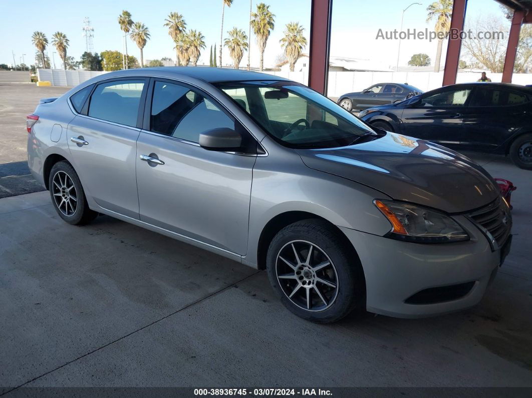 2014 Nissan Sentra S Silver vin: 3N1AB7AP6EY242360