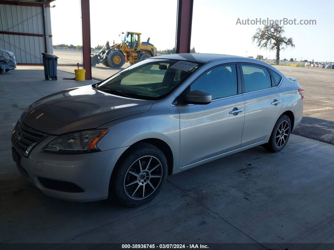 2014 Nissan Sentra S Silver vin: 3N1AB7AP6EY242360