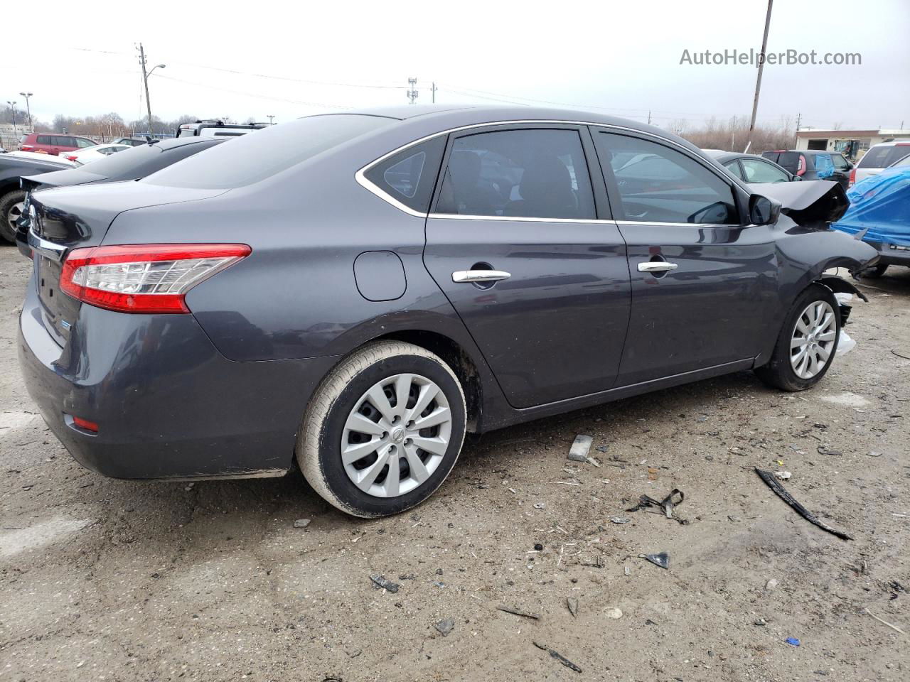 2014 Nissan Sentra S Серый vin: 3N1AB7AP6EY255870