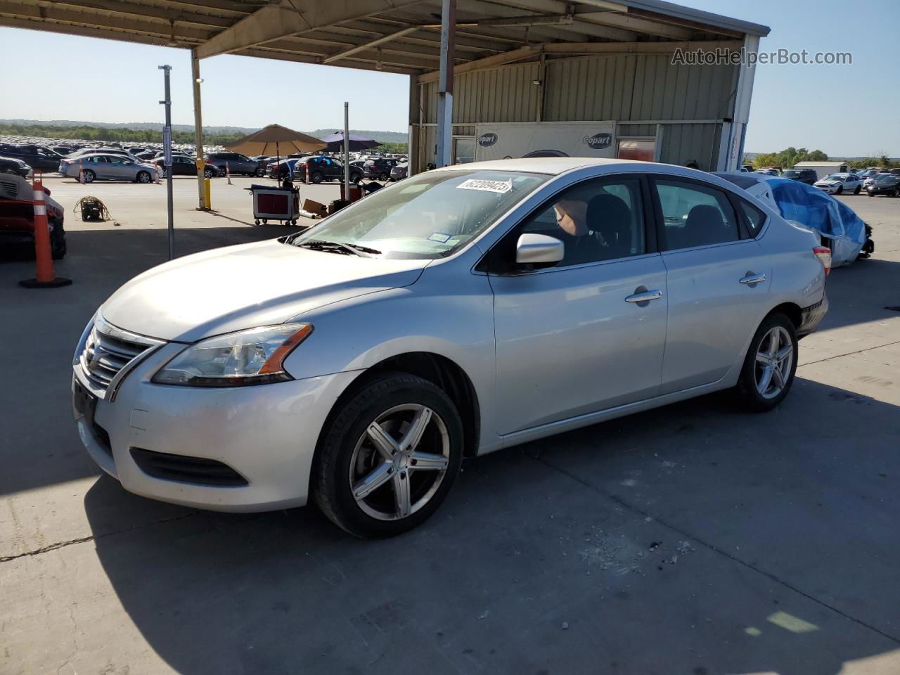 2014 Nissan Sentra S Silver vin: 3N1AB7AP6EY310883