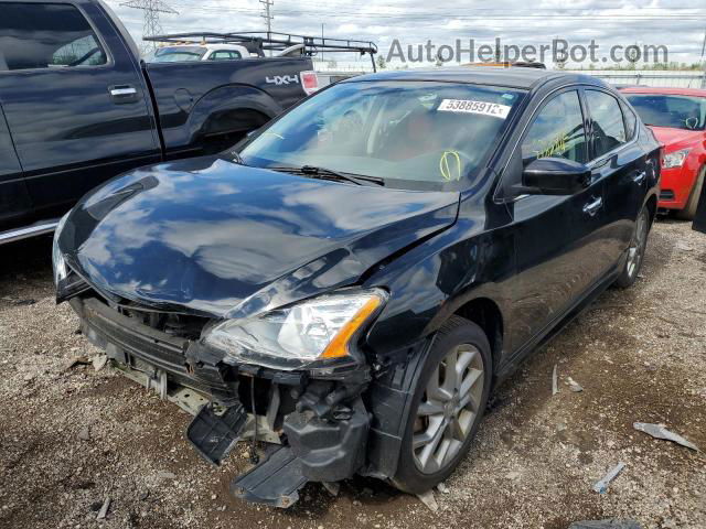 2014 Nissan Sentra S Black vin: 3N1AB7AP6EY320054