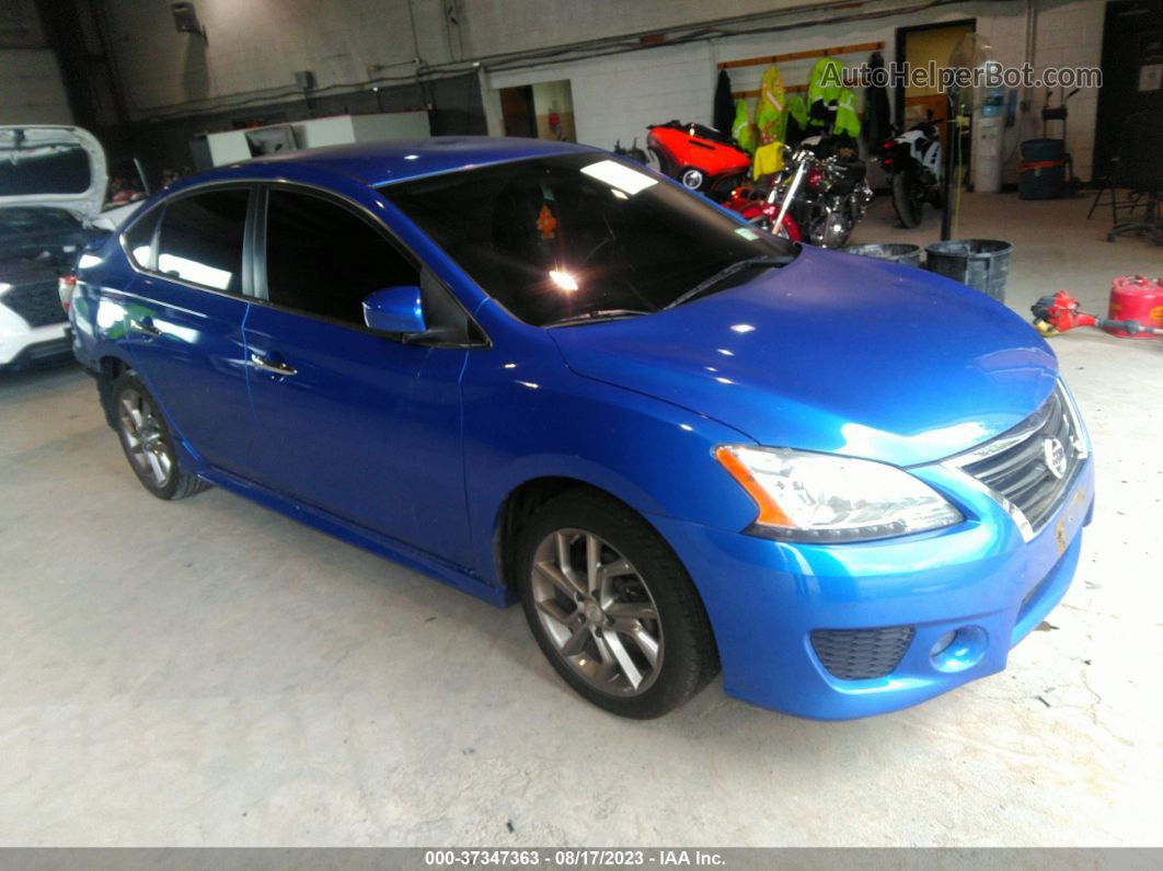 2014 Nissan Sentra Sr Blue vin: 3N1AB7AP6EY322404