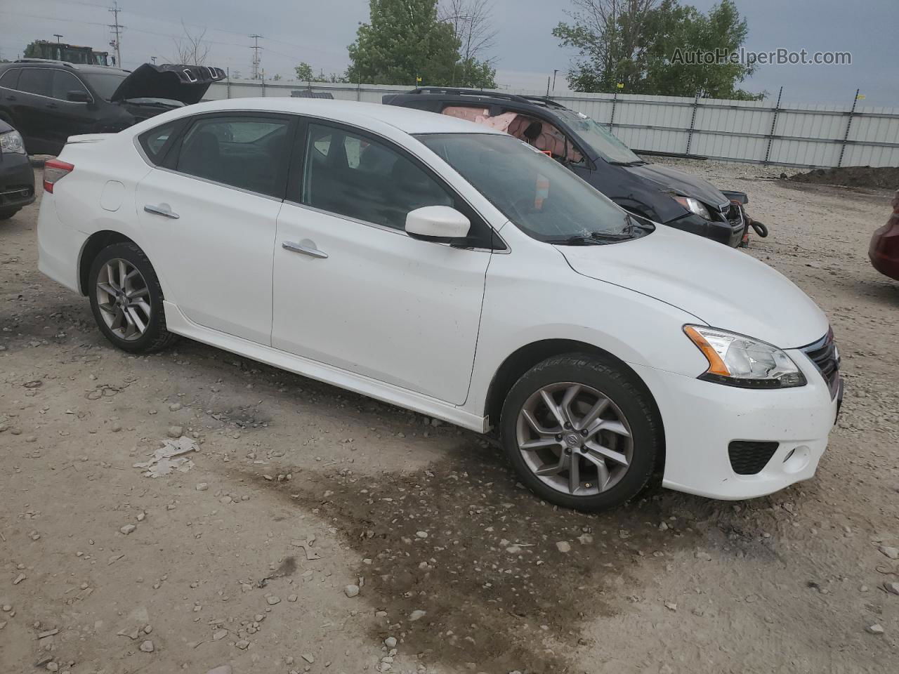 2014 Nissan Sentra S White vin: 3N1AB7AP6EY324055