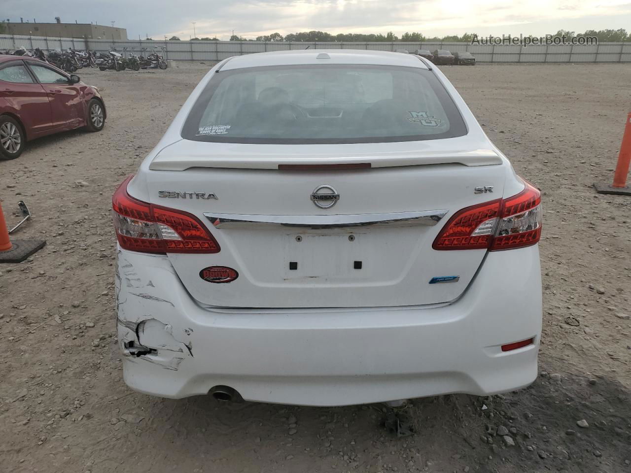 2014 Nissan Sentra S White vin: 3N1AB7AP6EY324055