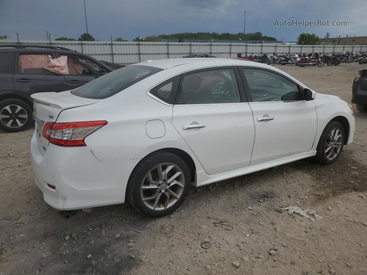 2014 Nissan Sentra S White vin: 3N1AB7AP6EY324055