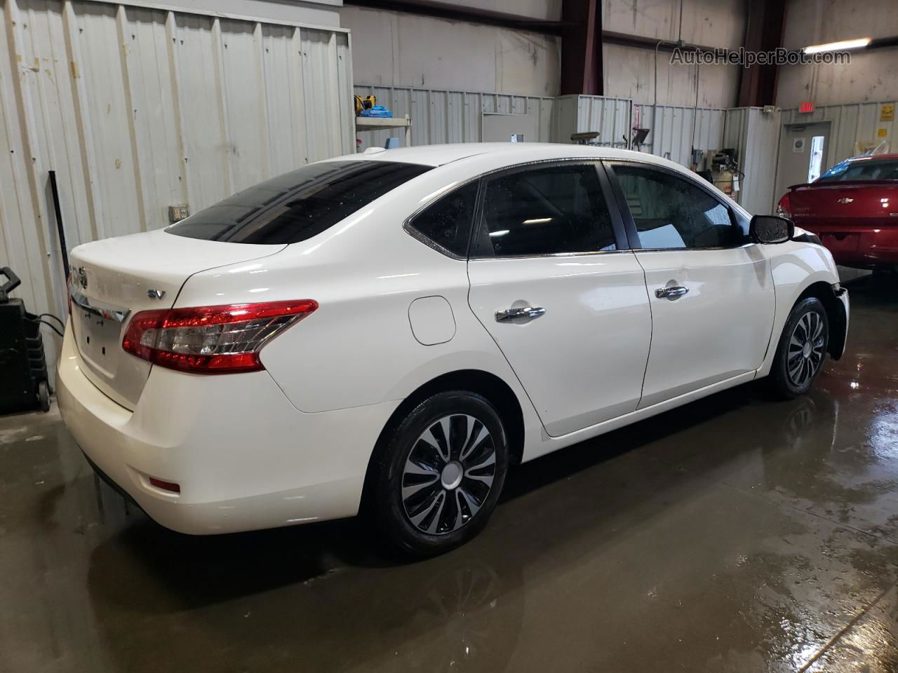 2015 Nissan Sentra S White vin: 3N1AB7AP6FL665888