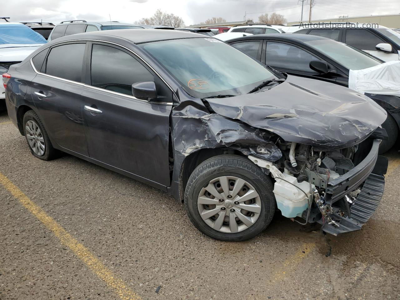 2015 Nissan Sentra S Charcoal vin: 3N1AB7AP6FL666328