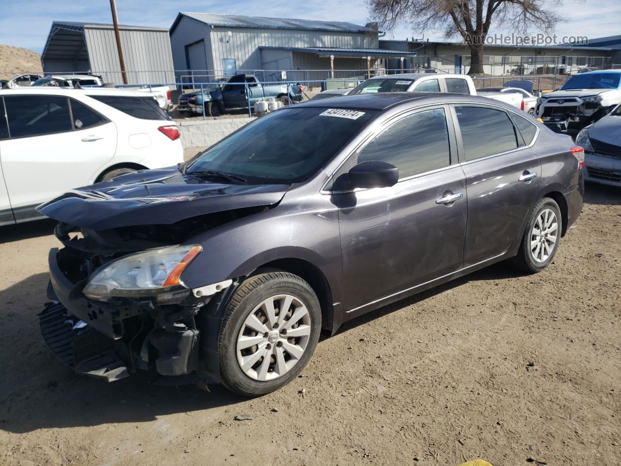 2015 Nissan Sentra S Charcoal vin: 3N1AB7AP6FL666328