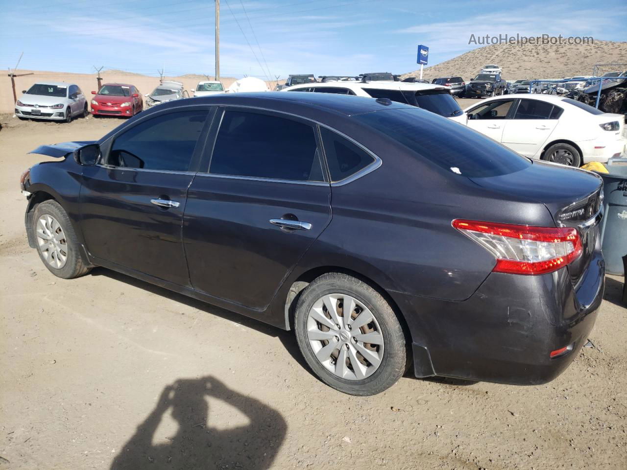 2015 Nissan Sentra S Charcoal vin: 3N1AB7AP6FL666328