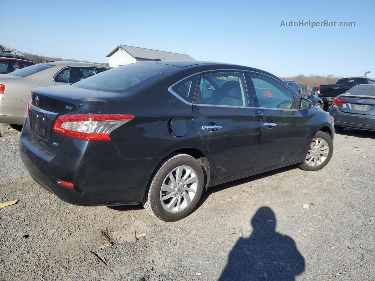 2015 Nissan Sentra S Black vin: 3N1AB7AP6FL684635