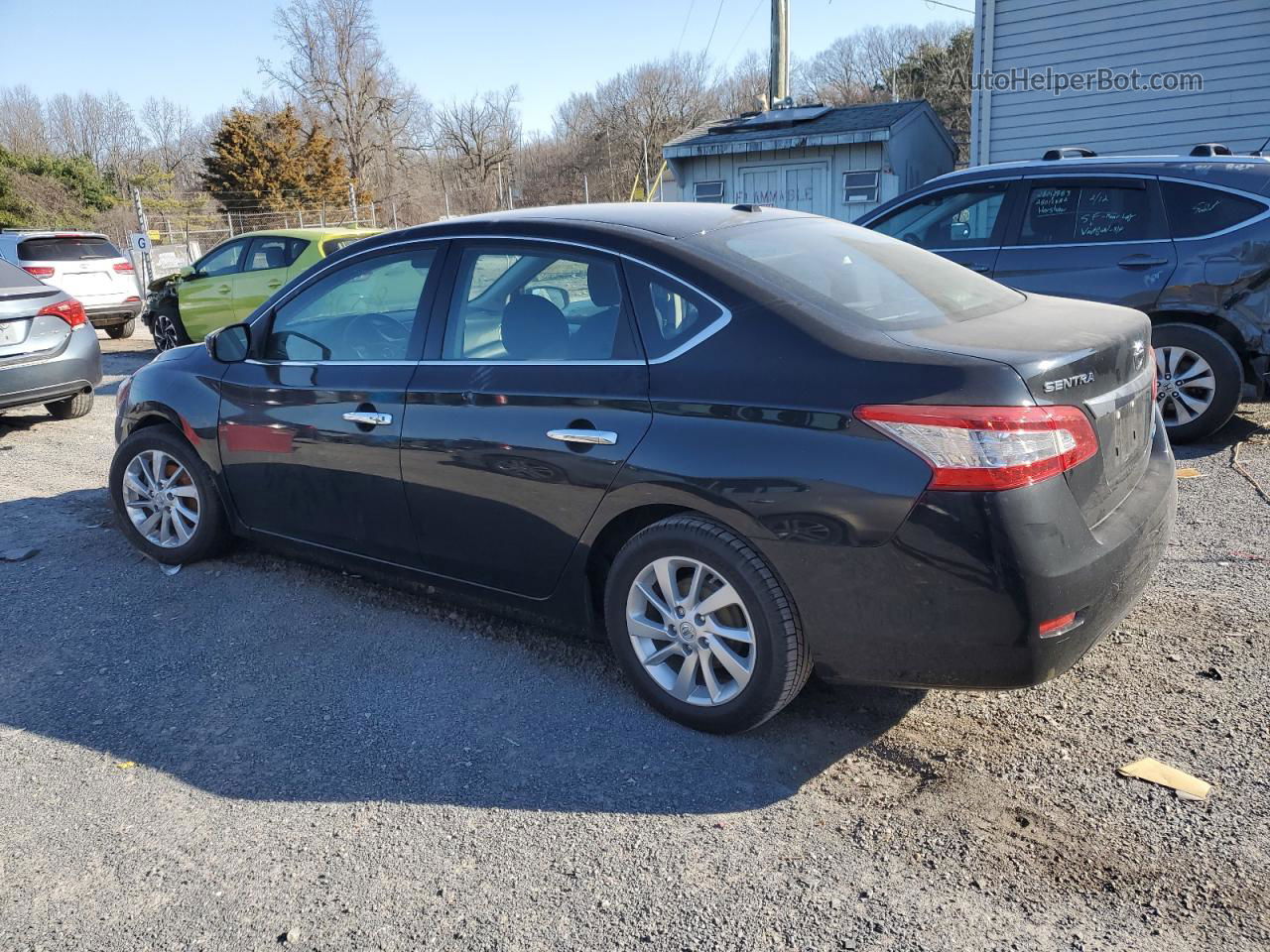 2015 Nissan Sentra S Черный vin: 3N1AB7AP6FL684635