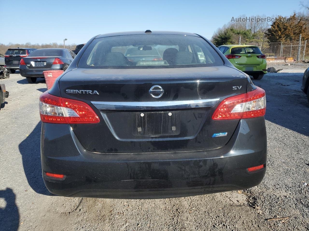 2015 Nissan Sentra S Черный vin: 3N1AB7AP6FL684635