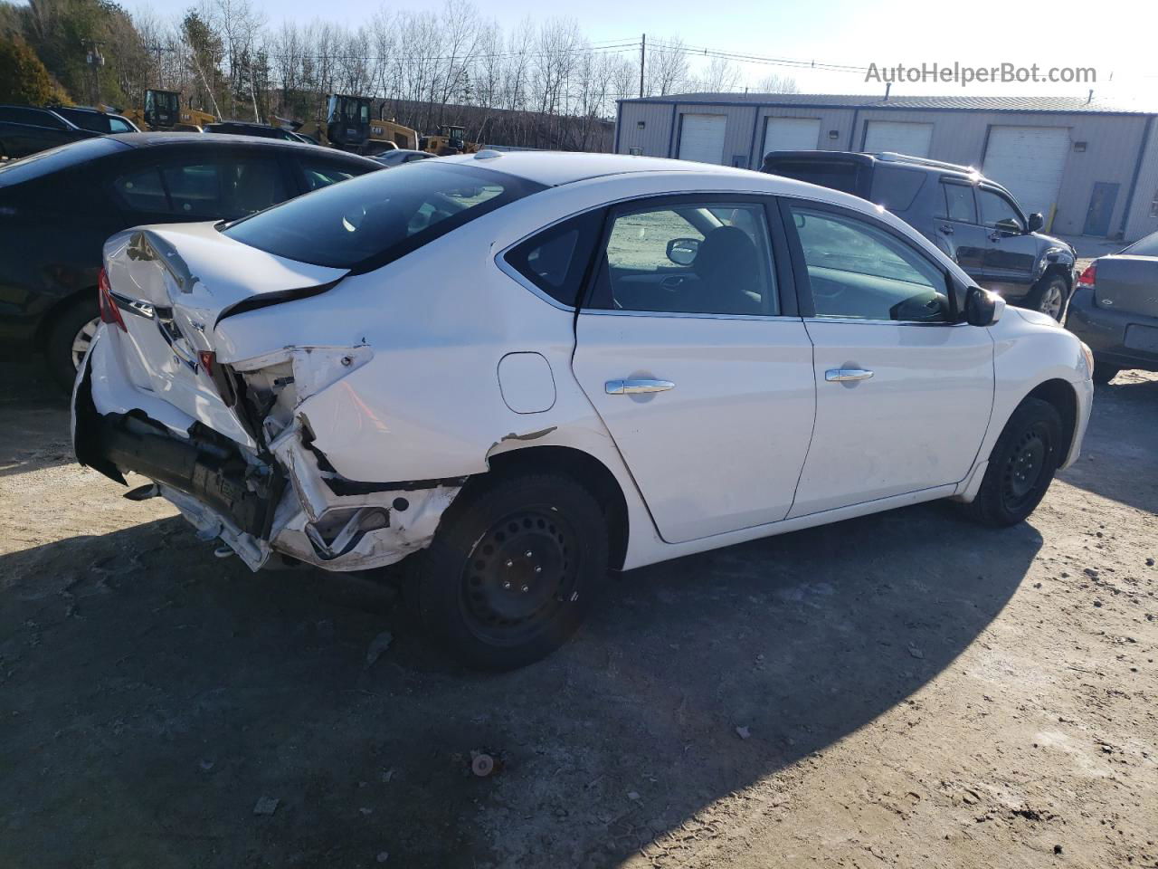 2015 Nissan Sentra S White vin: 3N1AB7AP6FL695280