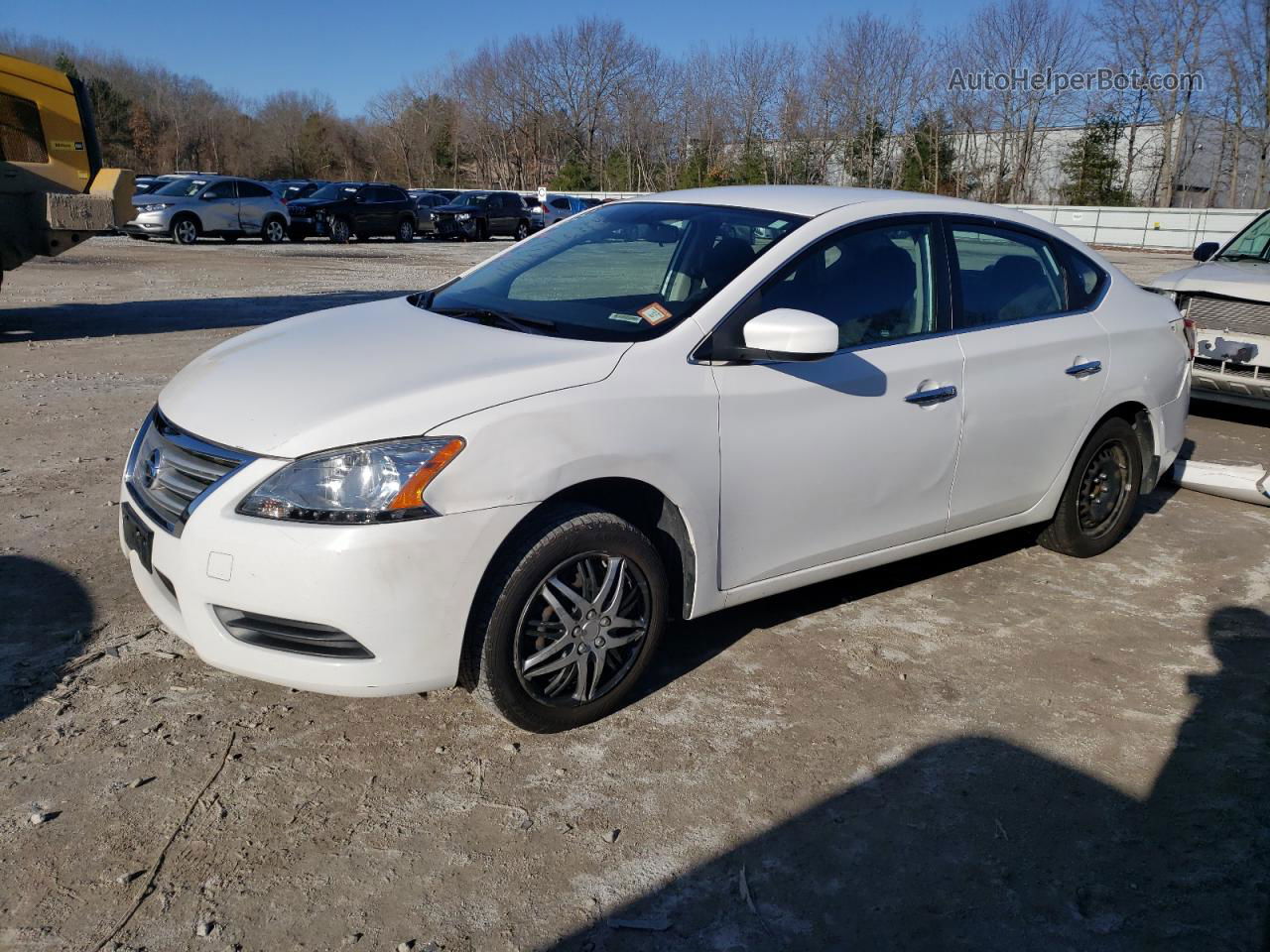 2015 Nissan Sentra S White vin: 3N1AB7AP6FL695280