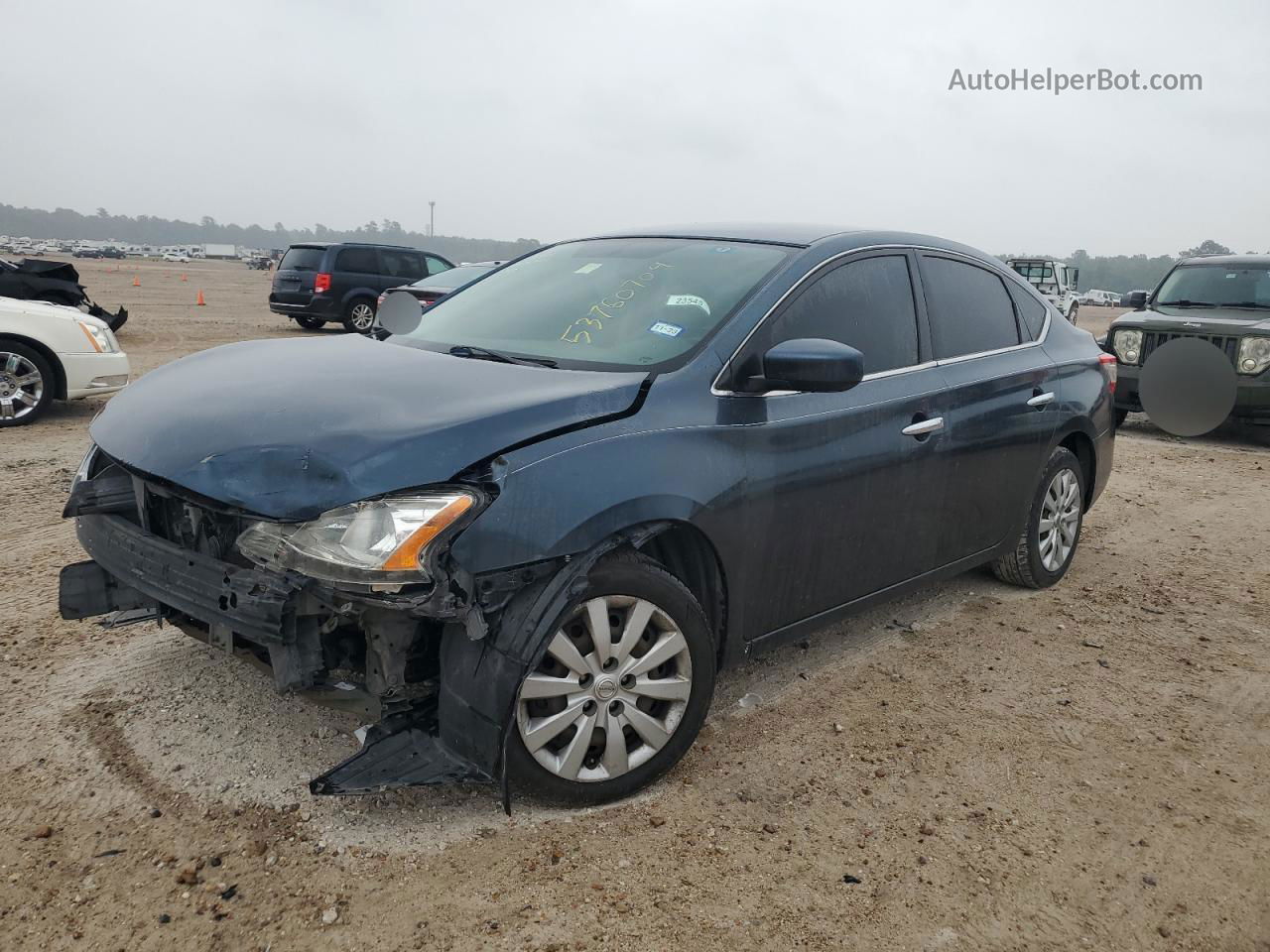 2015 Nissan Sentra S Blue vin: 3N1AB7AP6FY252307