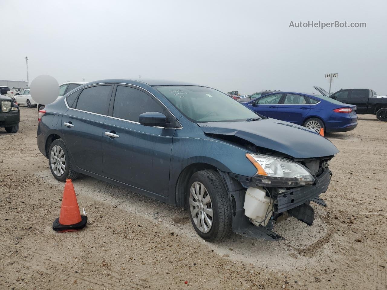 2015 Nissan Sentra S Blue vin: 3N1AB7AP6FY252307