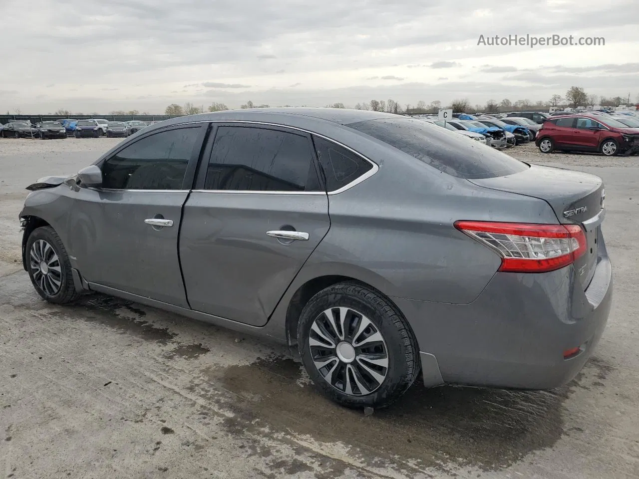 2015 Nissan Sentra S Серый vin: 3N1AB7AP6FY315678