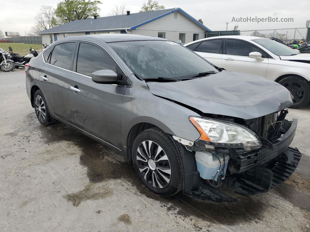 2015 Nissan Sentra S Серый vin: 3N1AB7AP6FY315678