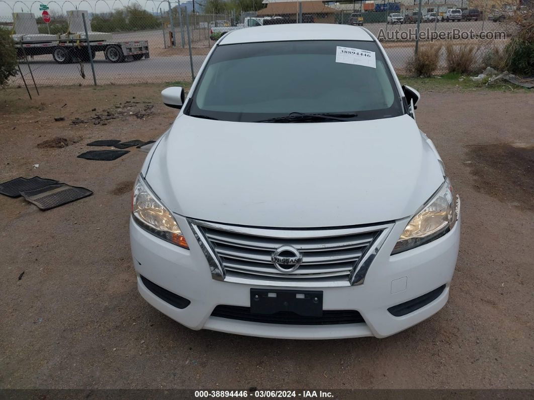 2015 Nissan Sentra S White vin: 3N1AB7AP6FY327376