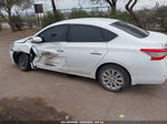 2015 Nissan Sentra S White vin: 3N1AB7AP6FY327376