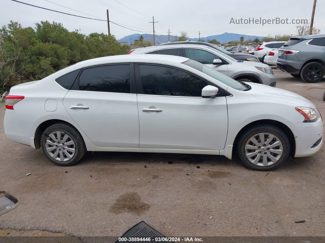 2015 Nissan Sentra S White vin: 3N1AB7AP6FY327376